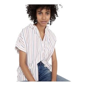 Madewell Central Shirt in Sadie Stripes/Oversized